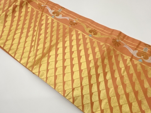 JAPANESE NAGOYA OBI / WOVEN ABSTRACT TASUKI LATTICE